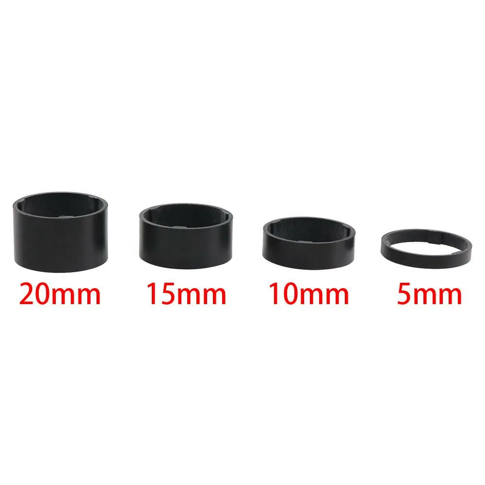 4 pcs carbon fiber bicycle carbon spacer 28.6mm headset parts cycling Washer Bike Bicycle Headset Stem Spacers Super light 15g