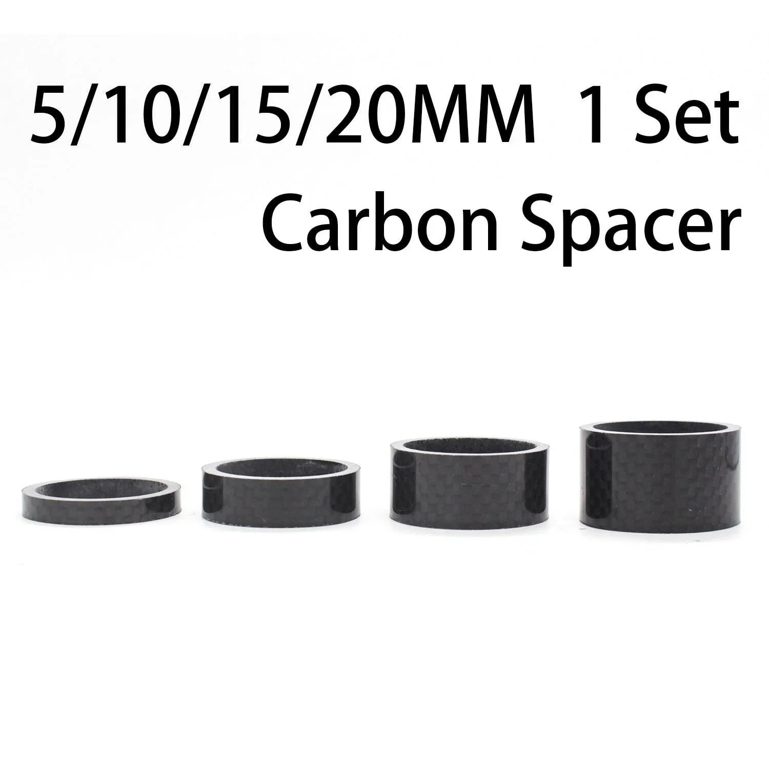 4PCS full carbon fiber bicycle carbon spacer 28.6-31.8mm OD2 headset parts cycling Washer Bike Bicycle Headset Stem Spacers