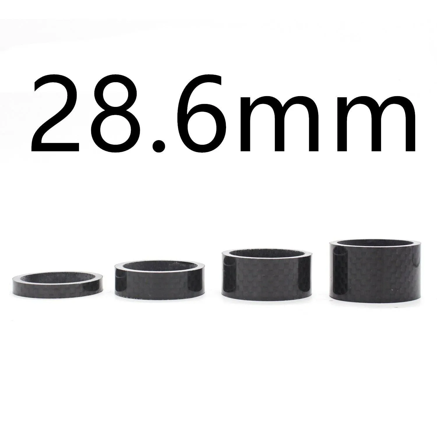 4PCS full carbon fiber bicycle carbon spacer 28.6-31.8mm OD2 headset parts cycling Washer Bike Bicycle Headset Stem Spacers