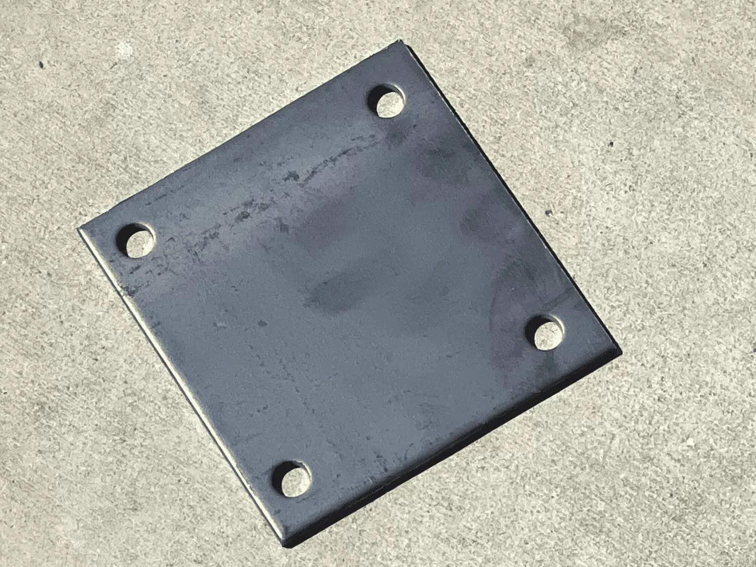 4" X 4" Hot Rolled Steel Base Plate with Holes