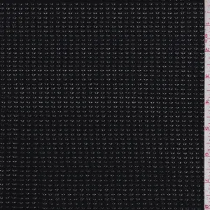 Black Waffle Knit Fabric