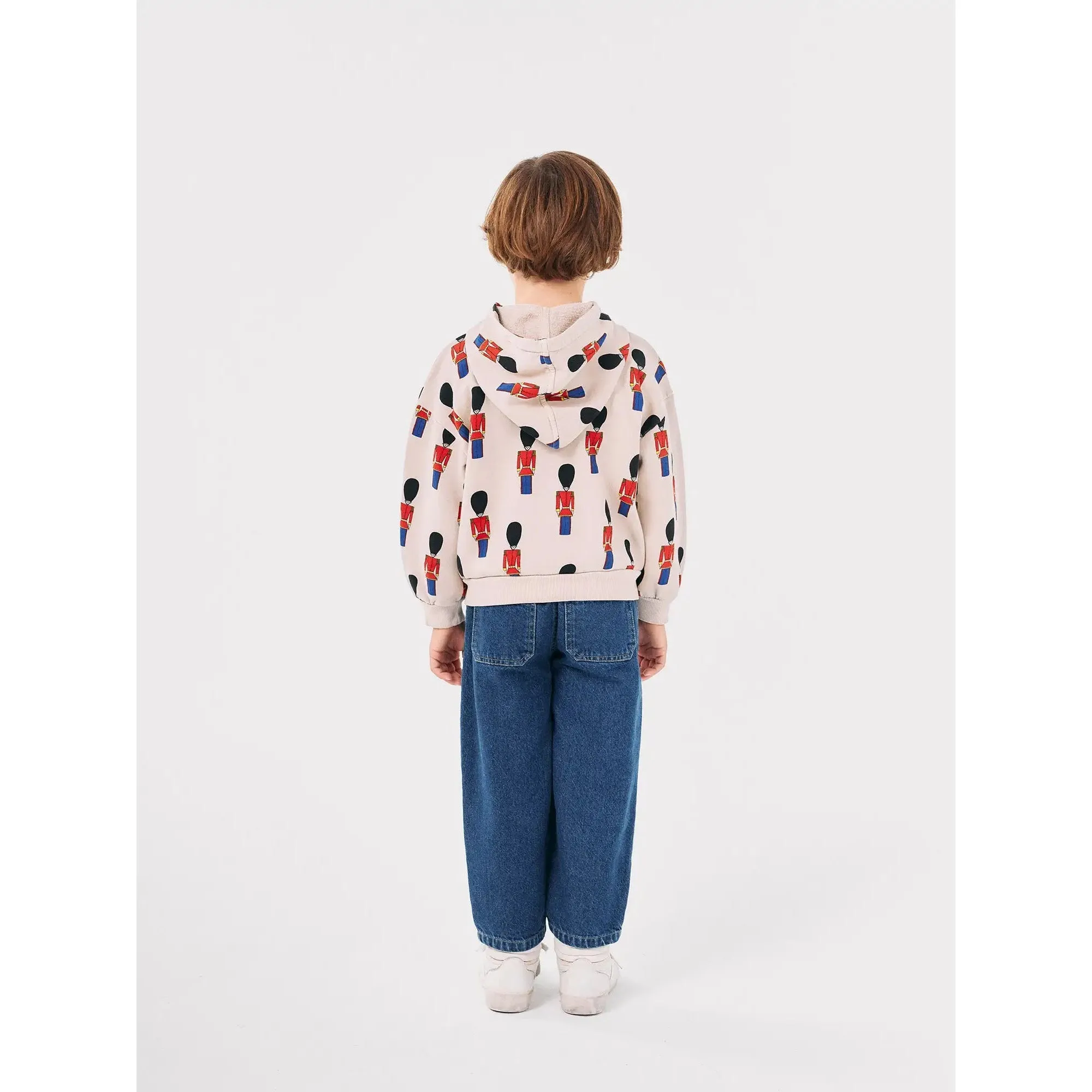 Bobo Choses Little Tin Soldiers All Over Zipped Hoodie - Light Brown