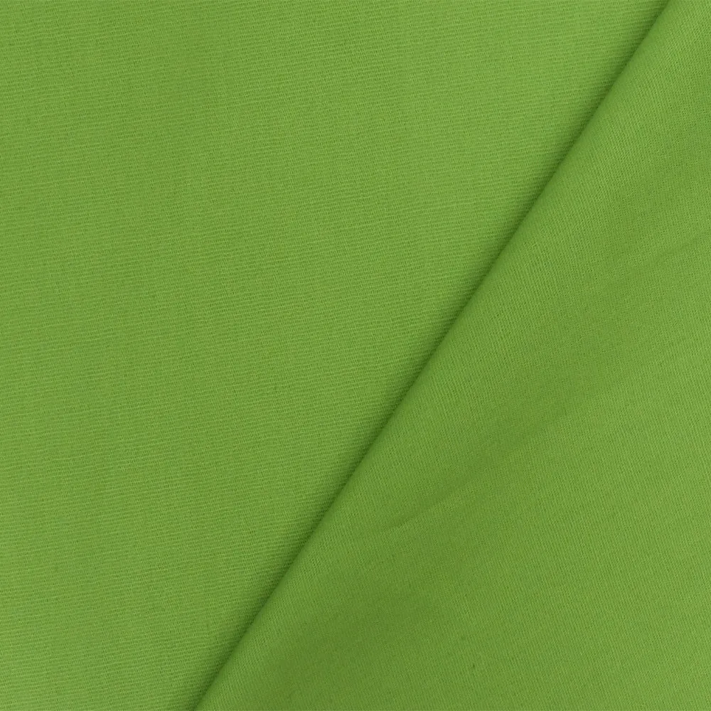 Bud Green Solid Stretch Cotton Poplin Woven Fabric