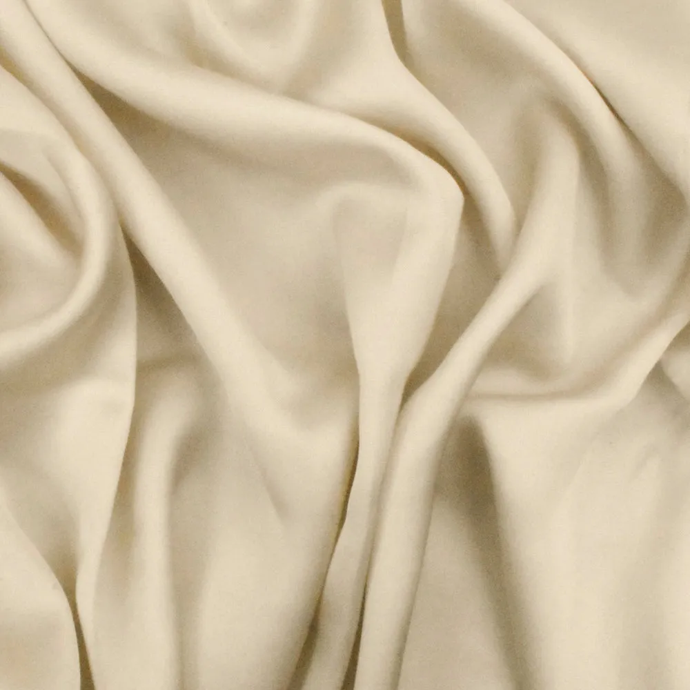 Champagne Beige Solid Rayon Satin Woven Fabric