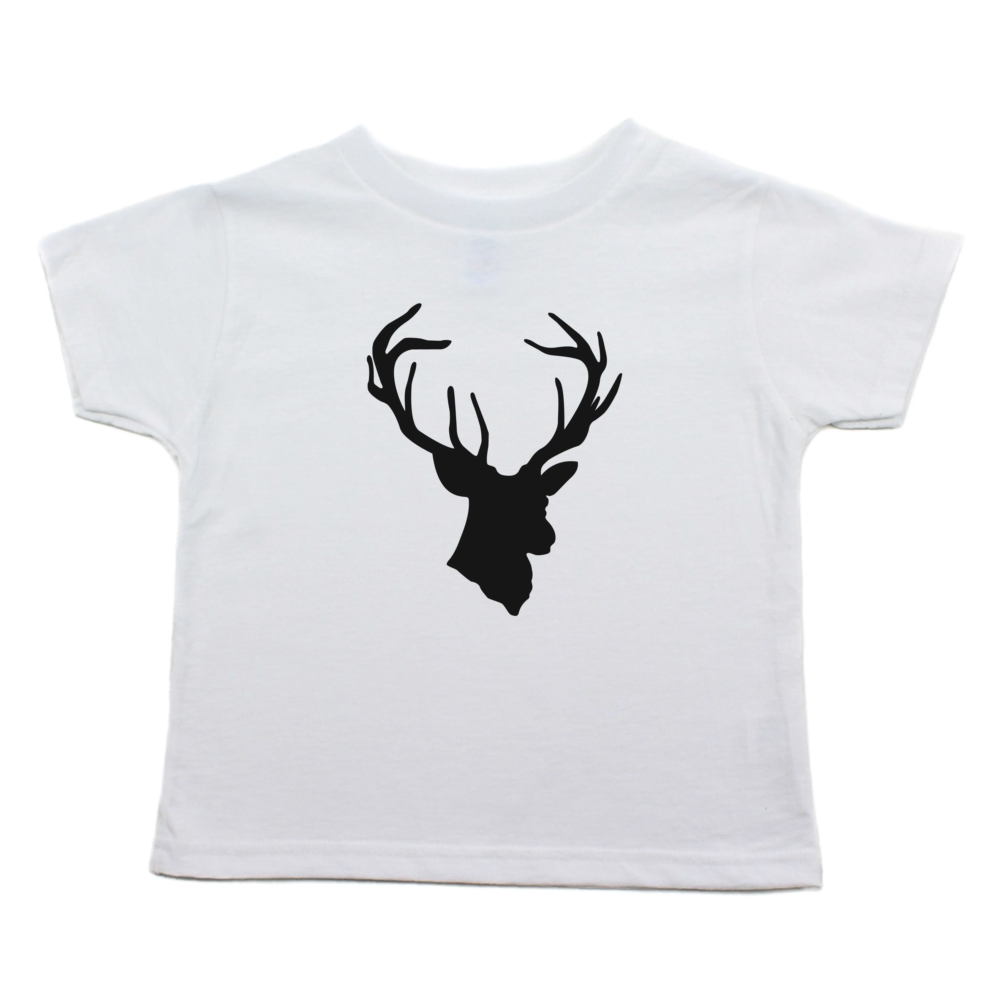 Crazy Baby ClothingDeer Head Hunting Buck Toddler Short Sleeve Cotton T-Shirt