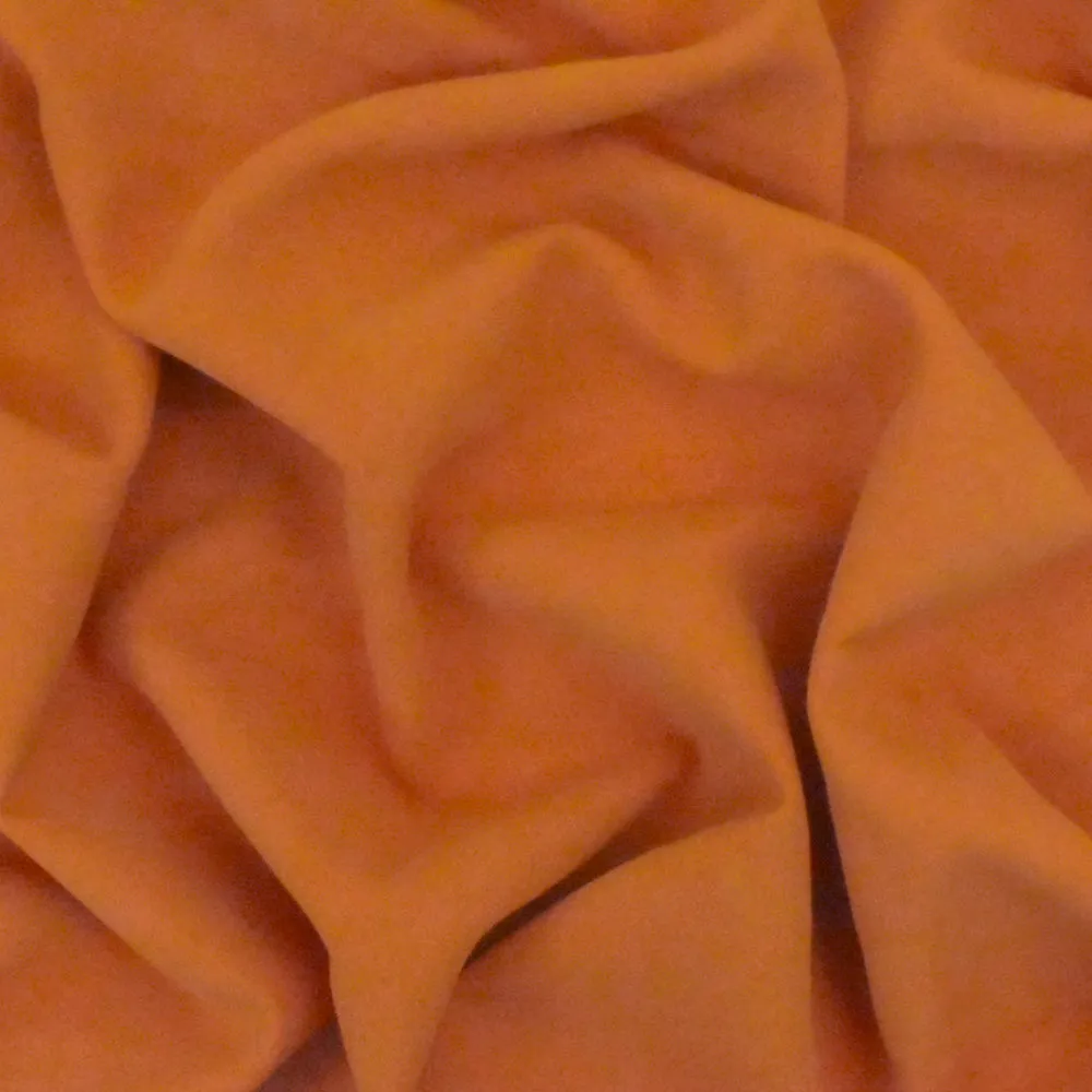 Dusty Orange Solid Stretch Polyester Woven Shirting Fabric