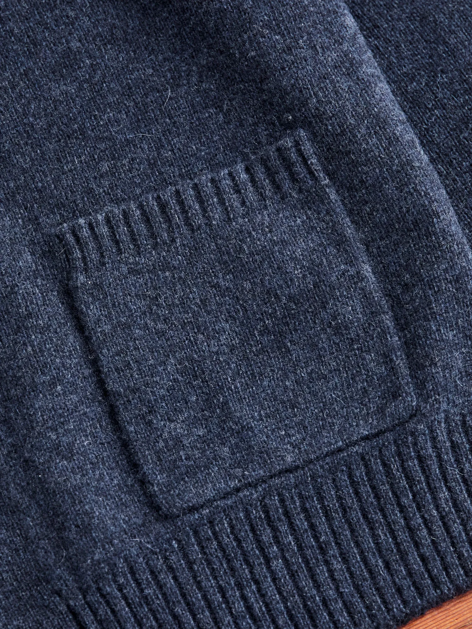 Elbow Patch 7G Cardigan in Navy