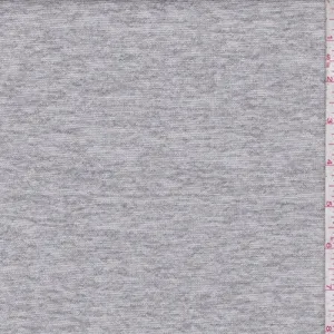 Heather Grey Brushed Sweater Knit Fabric