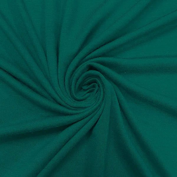 Hunter Green Solid Rayon Spandex Jersey Knit Fabric