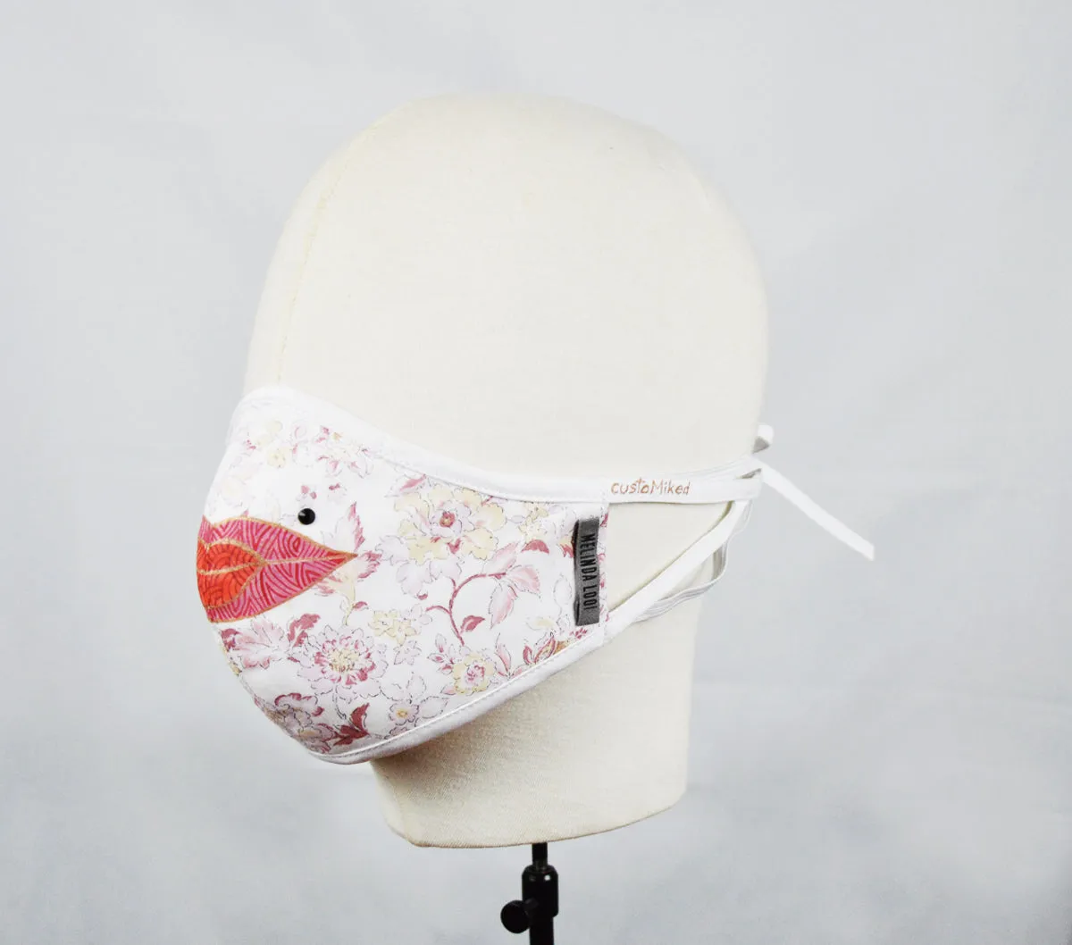 Kirthiga - 5 Layer Mask with Ear Loop (Limited Edition/Hand Painted Cotton Mask) - Multi - F