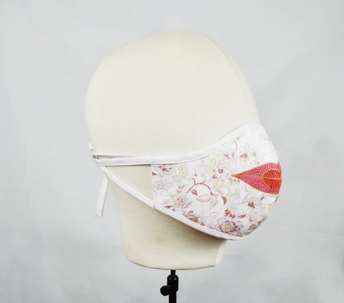 Kirthiga - 5 Layer Mask with Ear Loop (Limited Edition/Hand Painted Cotton Mask) - Multi - F