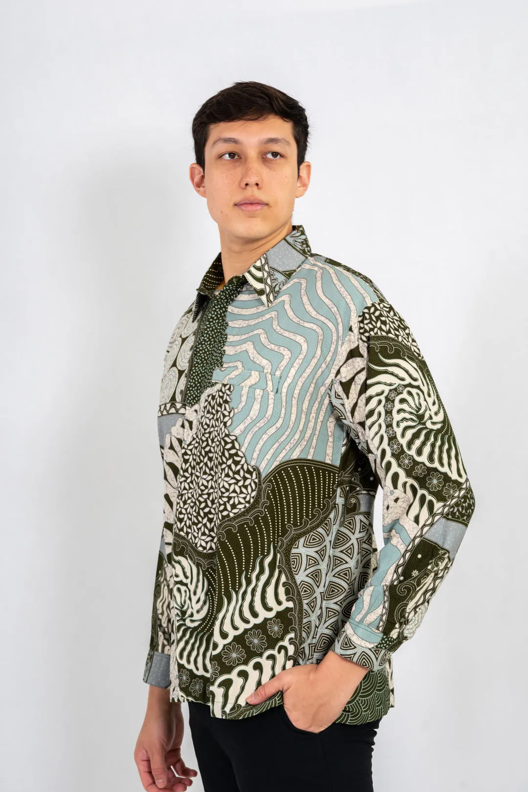 Men's Batik Shirt - Pathfinder | Long Sleeves