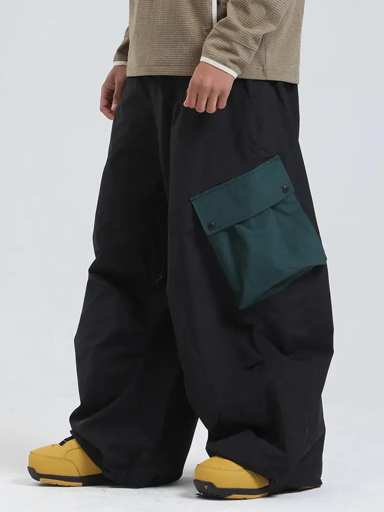 Men's Super Baggy Snowboarding Pants Cargo Pockets