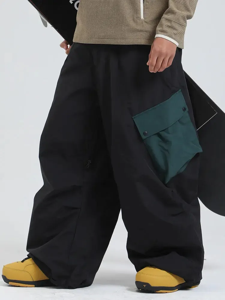 Men's Super Baggy Snowboarding Pants Cargo Pockets