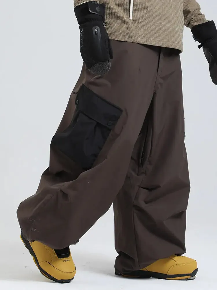 Men's Super Baggy Snowboarding Pants Cargo Pockets