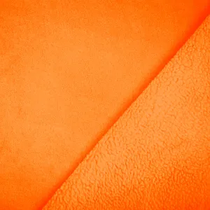 Neon Orange Polyester Heavy Weight Polartec Wind Pro Knit Fabric