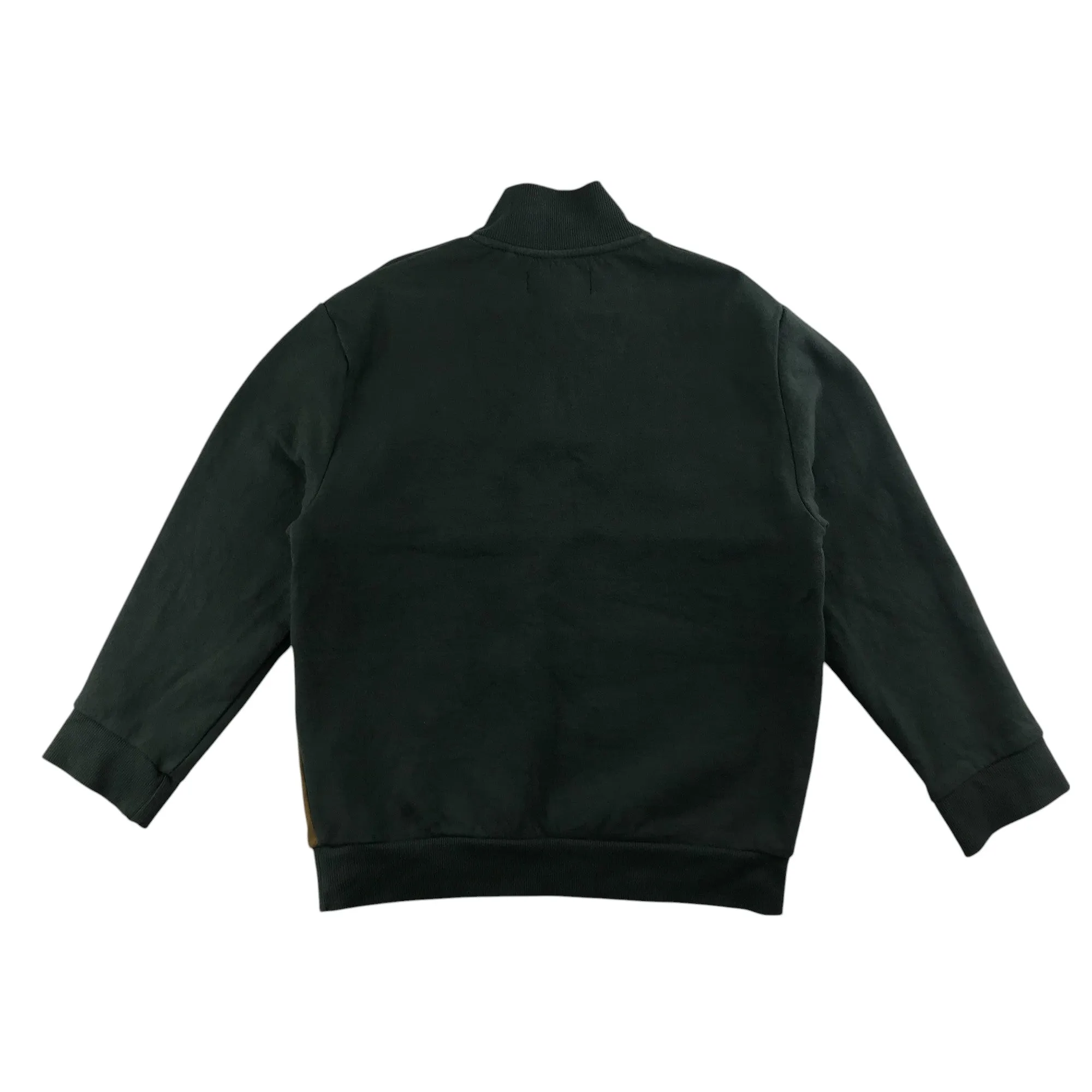 Next sweater 7-8 years brown and dusty green panelled mock neck cotton