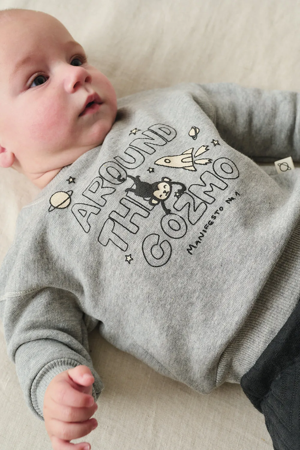 Organic Baby Sweatshirt Monkey