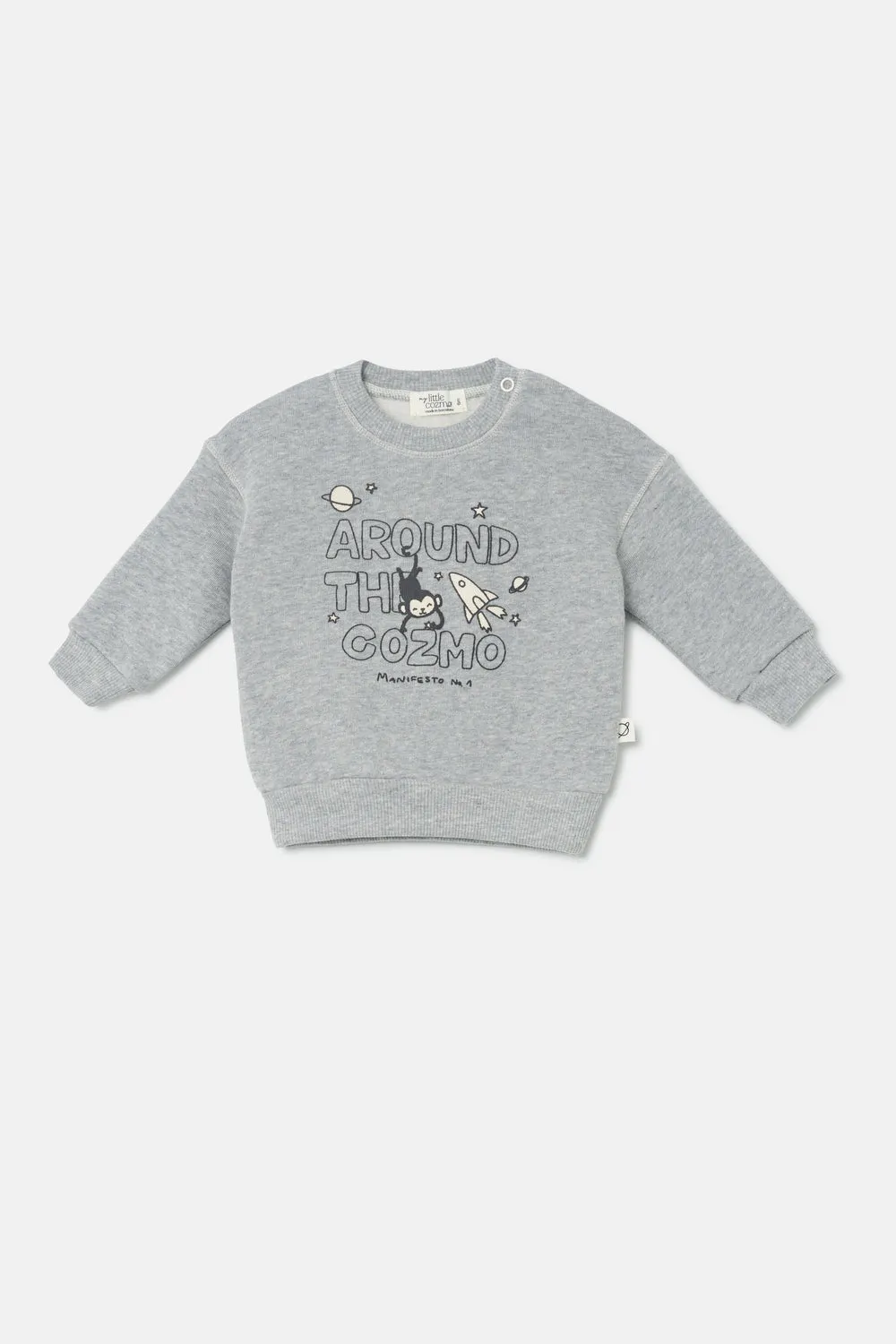 Organic Baby Sweatshirt Monkey