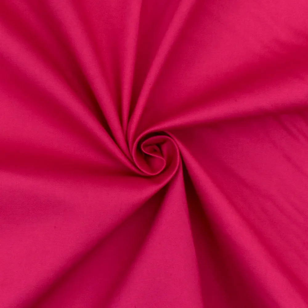 Queen Pink Solid Stretch Cotton Poplin Woven Fabric