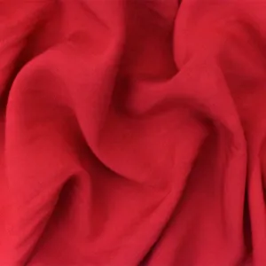 Red Rayon Challis Solid Woven Fabric