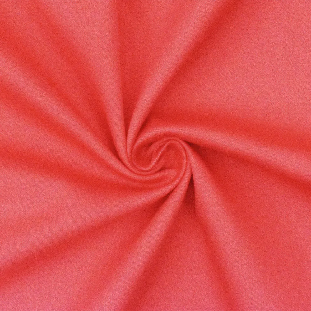 Red Solid Stretch Cotton Spandex Sateen Woven Fabric