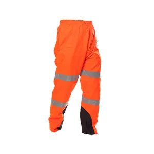 Safe-T-Tec | Orange Essentials Full Orange PU Coated Rain Trousers | 801071