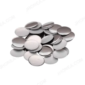 Shiny Black Nickel (Gunmetal) Plain Smooth Surface Round Shape Hotfix