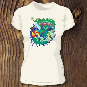 Space Narwhal women's tee