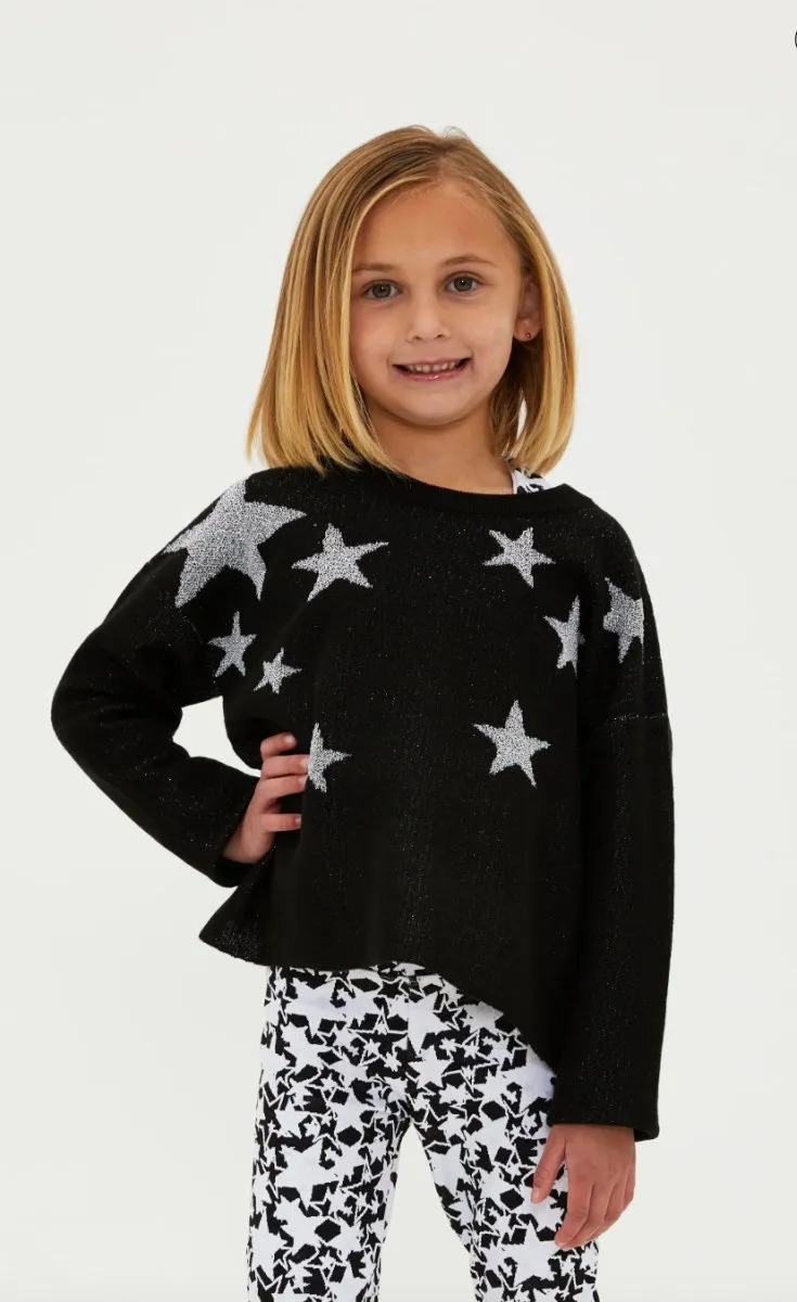 STARS SHIMMER METALLIC SWEATSHIRT