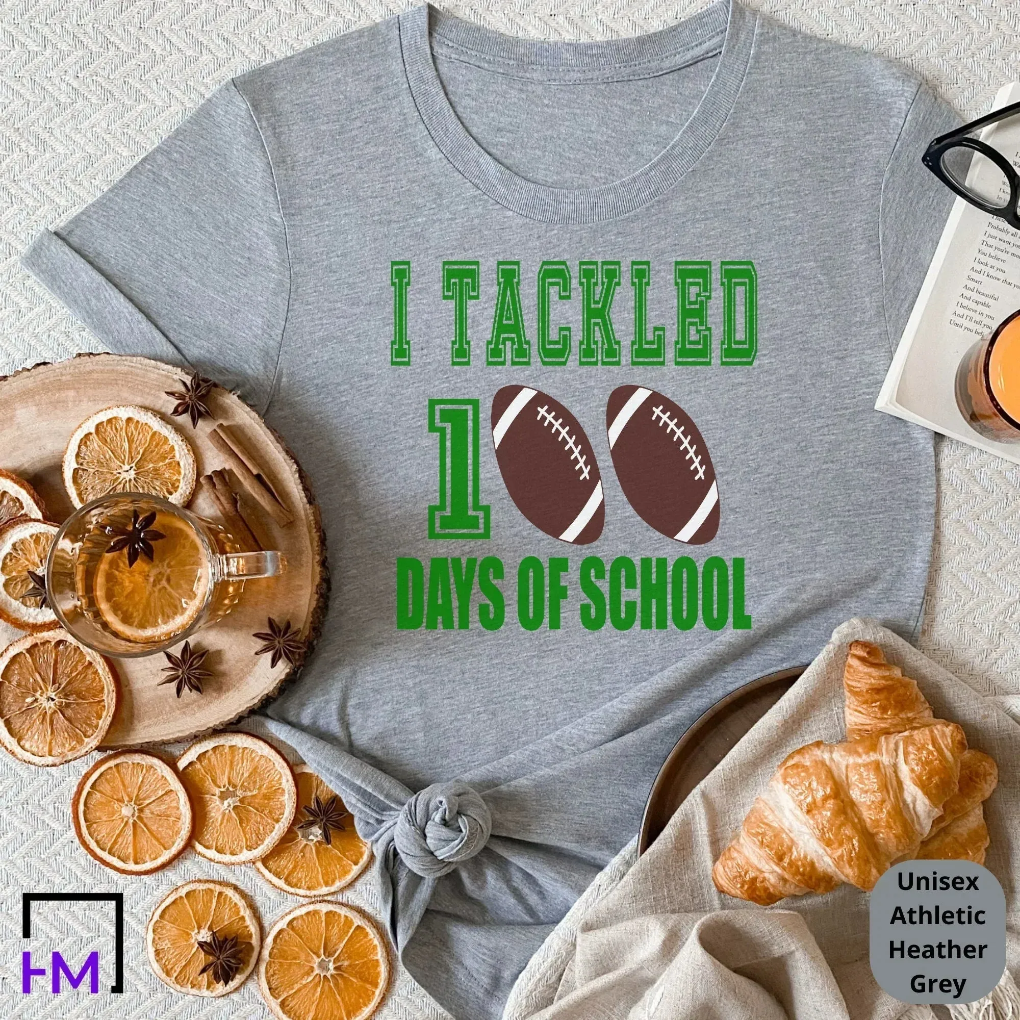 Tackled 100 Days of School Shirt