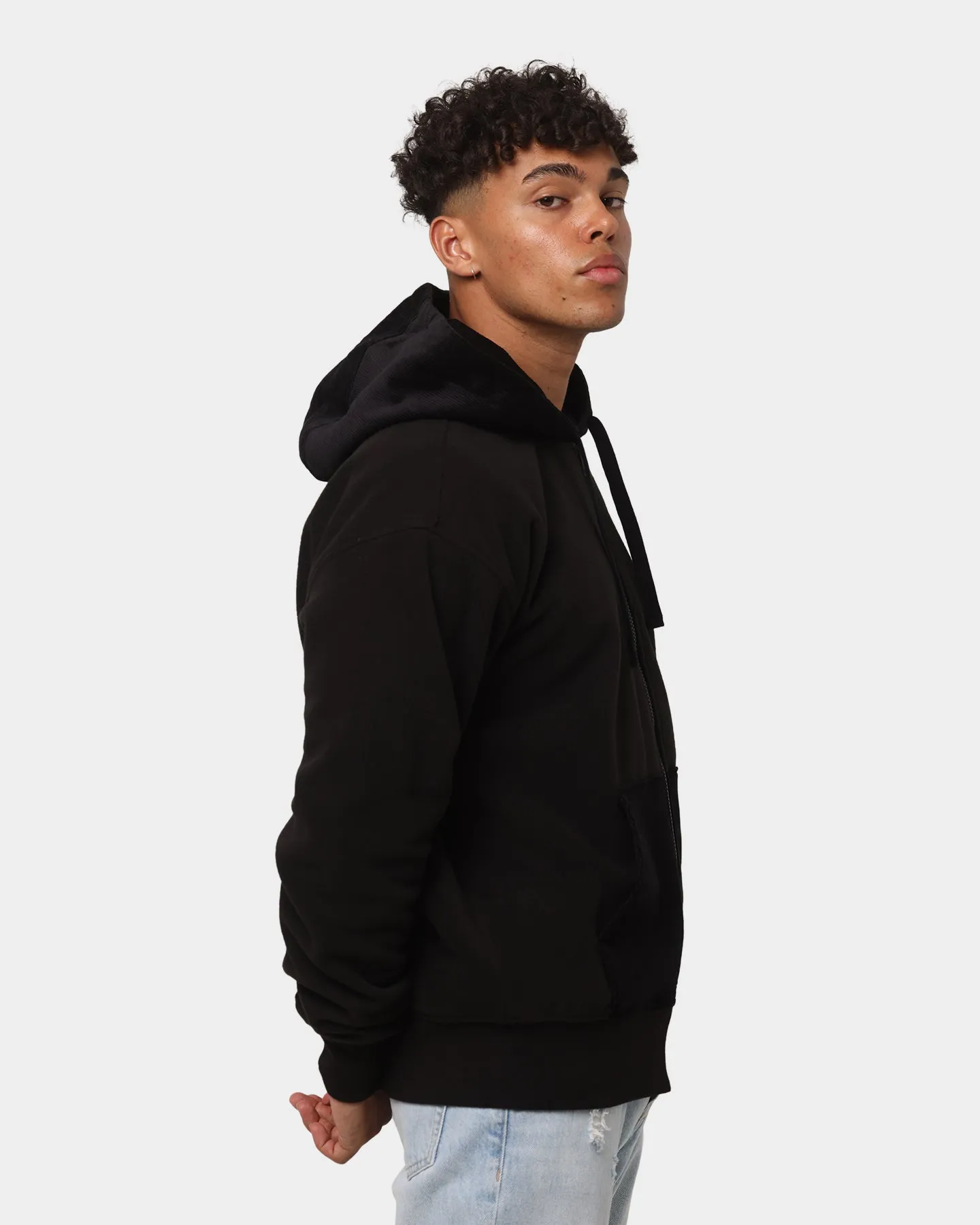 Tommy Jeans Mix Zip Thru Hoodie Black