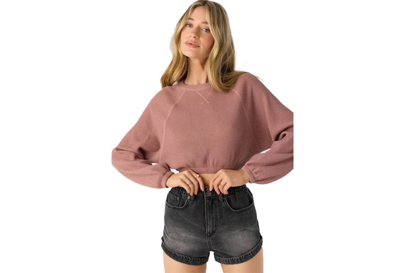 TOUR WAFFLE KNIT SLOUCHY TOP