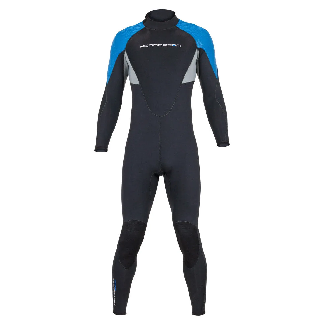 Used Henderson 3mm Mens Thermoprene Pro Back Zip Wetsui - Black / Blue - 3X-Large