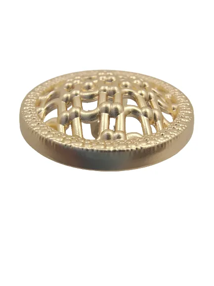 Wavy Wonder Net Metallic Flow Metal Shank Button (Pack of 8 Buttons)