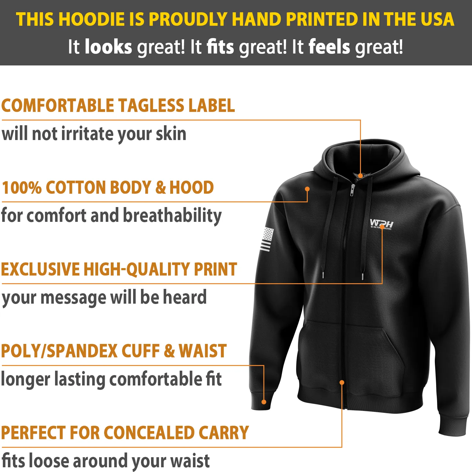 We The People Holsters Logo Zip Up Hoodie